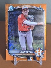 2025 Bowman Chrome Caden Powell  Orange shimmer Refractor 1st #/25 Astros