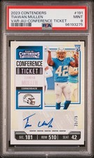 2023 CONTENDERS VARIATION-AUTO-CONFERENCE TICKET #191 TIAWAN MULLEN 35/75 PSA 9