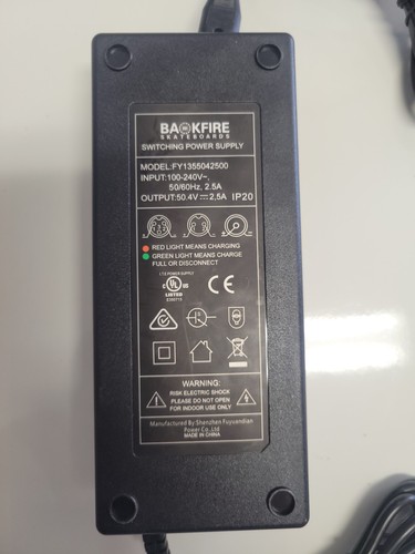50.4V AC F2.5A OEM Backfire Skateboards Adapter/ charger FY1355042500 - Picture 2 of 9
