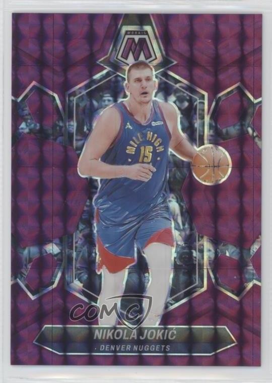 2023-24 Panini Mosaic Purple Mosaic Prizm 31/99 Nikola Jokic #47 0nw5