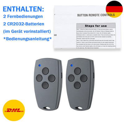 2Stück Handsender für Marantec D304-433, D302-433,D382-433, D384-433 Garagentor