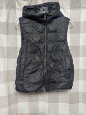 Zara Black Puffer Hooded Vest Jacket Kids Size 9-10 140CM