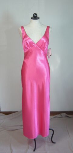 FERNANDO SANCHEZ vintage 70s 80s sexy hot pink NEGLIGEE/SLIPGOWN S NWT - Picture 1 of 9