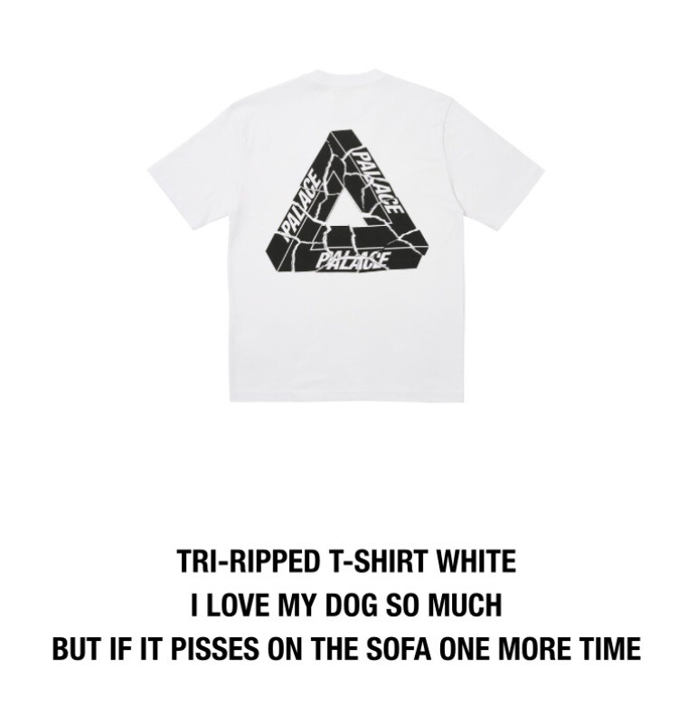PALACE SKATEBOARDS TRI-RIPPED T-SHIRT WHITE XXL 2XL AUTUMN 2023 | eBay