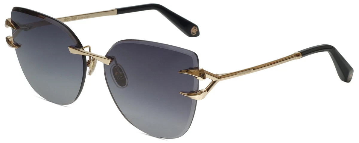 Roberto Cavalli Womens Sunglasses Brunilde 14 Rimless Brown Rectangle Lens Roberto Cavalli 21S 826 – Vintage Frames Company main image 4