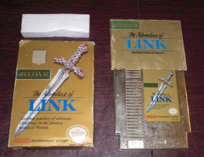Zelda II: The Adventure of Link COMPLETE In Box Manual Nintendo