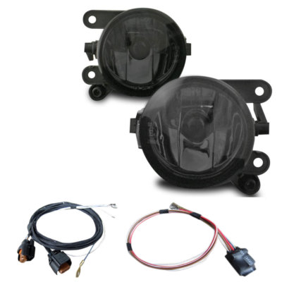 Fog lights NSW clear glass black harness + module HB4 L + R for VW Golf 5 V