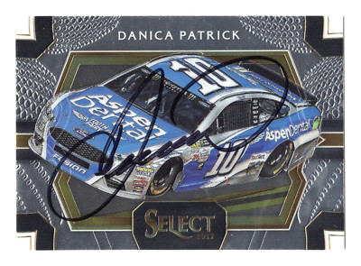 AUTOGRAPHED Danica Patrick 2017 Panini Select Racing PIT PASS (#10 Aspen Dental
