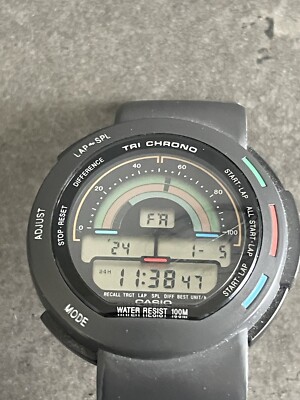 Casio TRI-100 Nos very rare Wintage watch Japan 