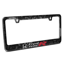 Honda Civic Type-r Real Black Forged Composite Carbon Fiber License Plate Frame