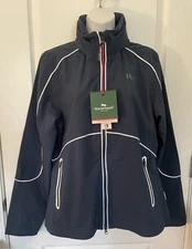 NWT Horseware Ireland Eliza Waterproof Soft Shell Hooded Jacket Navy SIZE XL