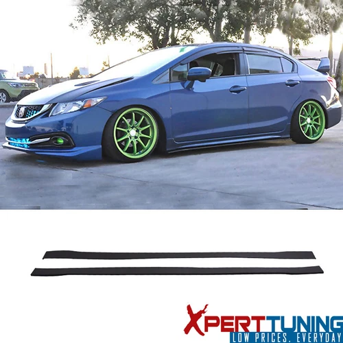 Universal Side Skirt Extension Flat Bottom Line Lip Pair 78"x3"