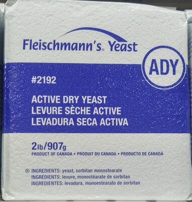 Fleischmann s Active Dry Yeast (ADY) Packed - 2 Lb. Product Of Canada