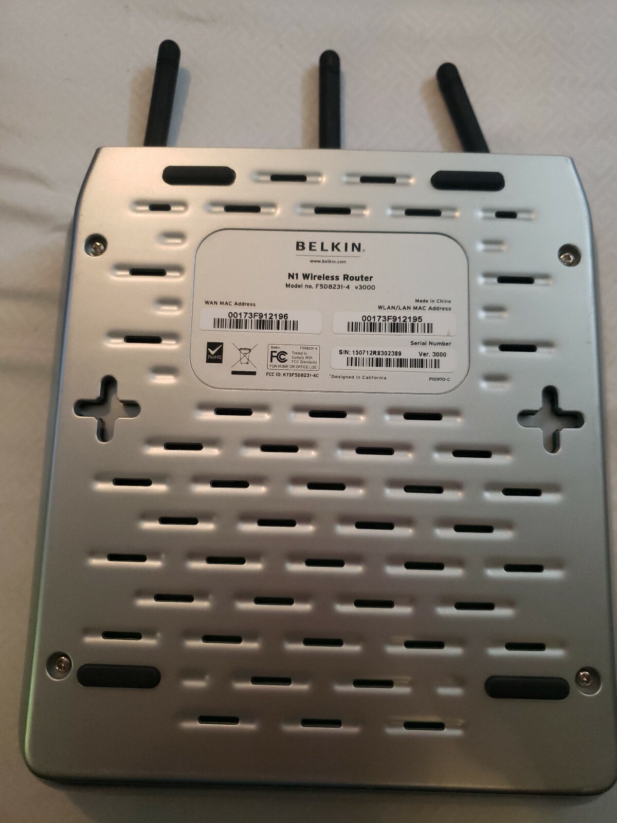 Belkin F5d8231 4 54 Mbps 4 Port 10 100 Wireless N Router