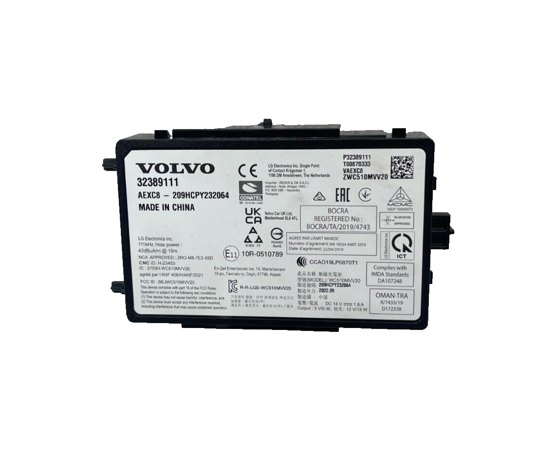 18-24 VOLVO XC40 22-24 C40 RECHARGE CENTER CONSOLE WIRELESS PHONE CHARGER  OEM