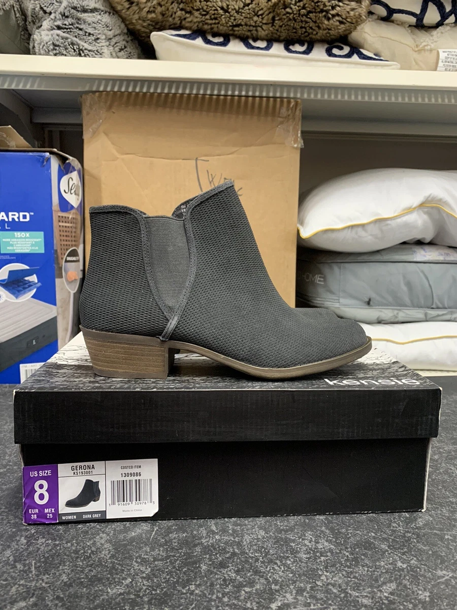 Kensie Women s Gerona Dark Gray Short Ankle Boots Bootie Size 8