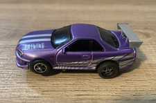 JL X-TRACTION "The Fast and Furious" Purple/Grey Nissan Skyline R34 Slot Car