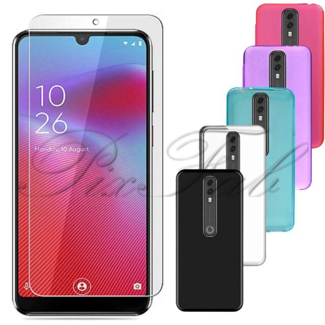 Case For Vodafone Smart V10 VFD730 Clear Silicone Gel Phone Cover + Screen Glass