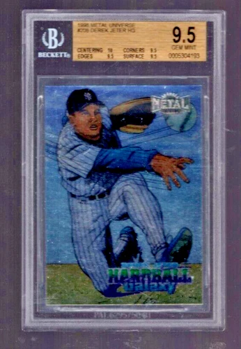 1998 SKYBOX METAL UNIVERSE FOIL GALAXY #208 DEREK JETER BGS 9.5 TRUE GEM MINT 10