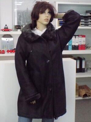 Werner Christ: Echter Lammfell Winter Mantel Jacke dunkelbraun