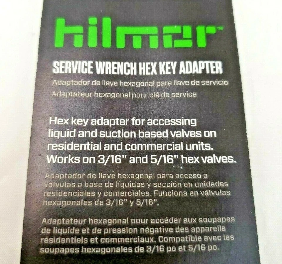 Hilmor 1839046 Service Wrench Hex Key Adapter - 3/16" & 5/16" Valves - Image 4 of 4