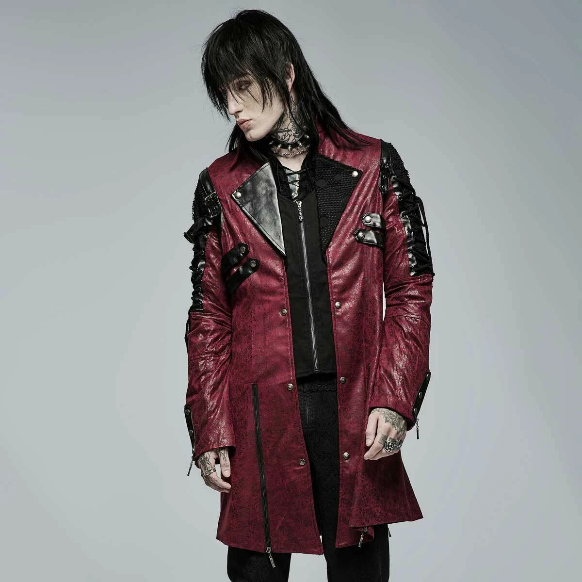 Steampunk red jacket discount