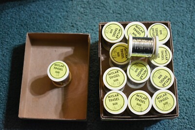 1 Spool, Danville's Flat Silver/Gold Mylar Tinsel, 10 Yards,  Thread Fly Tying