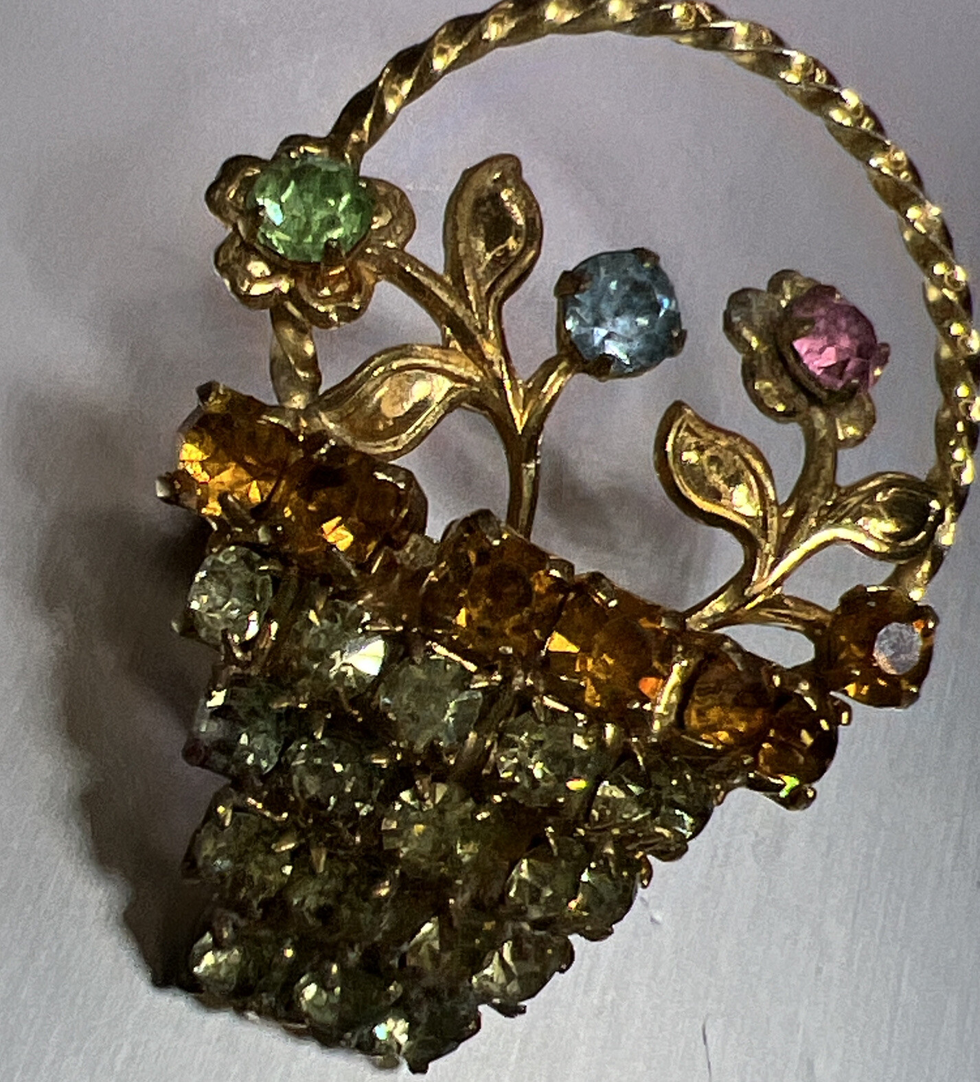 Vintage Spring Basket Brooch Easter - image 4