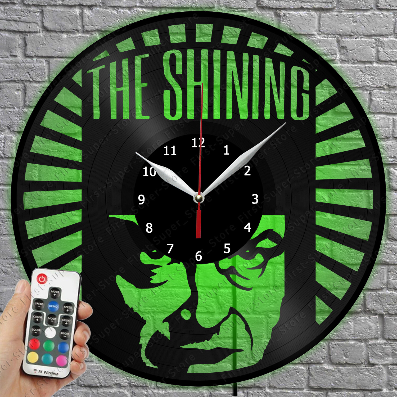 Vintage Vinyl Record LED Wall Clock with Shining Light 1574