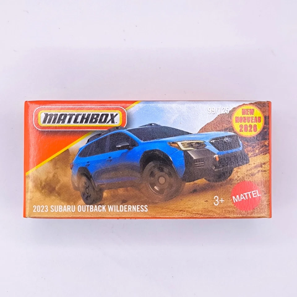 MATCHBOX BOX POWER GRABS MBX 2023 SUBARU OUTBACK WILDERNESS BLUE 99/125 - Image 1 of 1