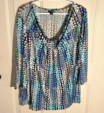 East 5th Stretch Knit Top Cowl Neckline  3X 