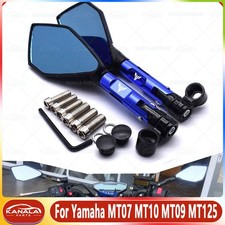 For Yamaha MT07 MT10 MT09 MT125 MT03 Rear View Mirrors Blue Anti-glare Mirror
