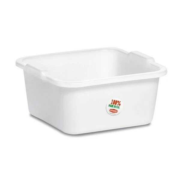 Ecoplast | Bacinella Bucato Tonda 22Lt, Cesta Portabiancheria in Plastica con Manici, Azzurro, ø43,5x20, Made in Italy