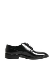Dolce & Gabbana Men Black Lace-Up Leather Crown Dress Derby Men's Shoes