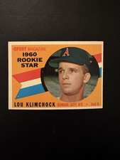 1960 TOPPS Baseball Card # 137 LOU KLIMCHOCK 1960 ROOKIE STAR NRMT SHARP!. rookie card picture