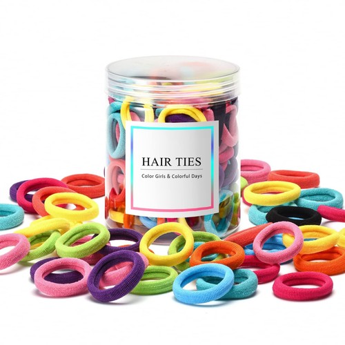 ,100 Pcs Baby Hair Ties, Seamless Cotton Toddler Hair Ties for Girls and Kids...