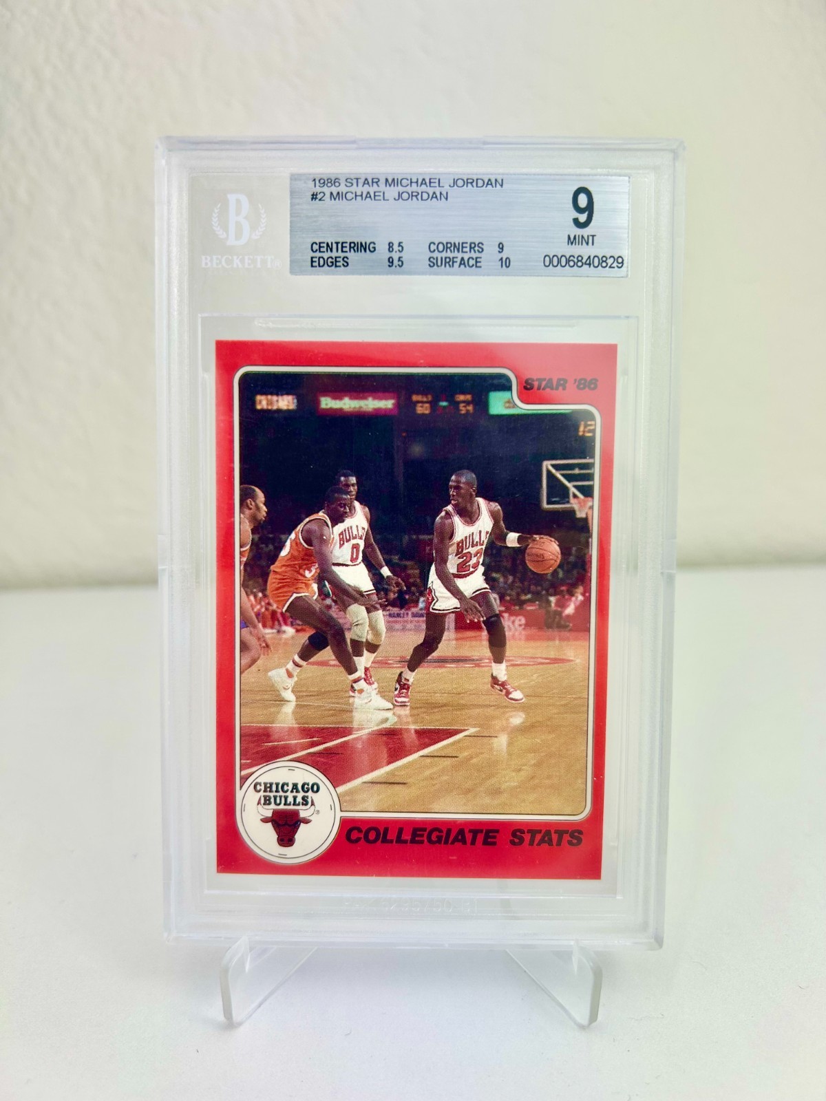 1986 Star Michael Jordan #2 Collegiate Stats BGS 9 w/ 10 sub - Chicago Bulls