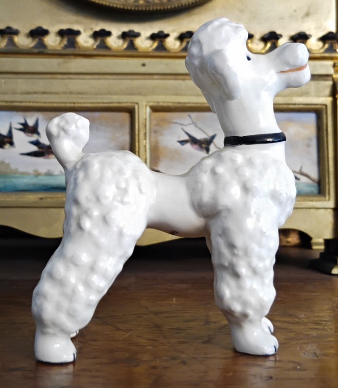 PORCELAIN POODLE FIGURINE/MADE IN GERMANY