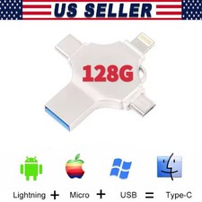 USB 3.0 Flash Drive 128GB Type C Memory Photo Stick for iPhone Android iPad Lot