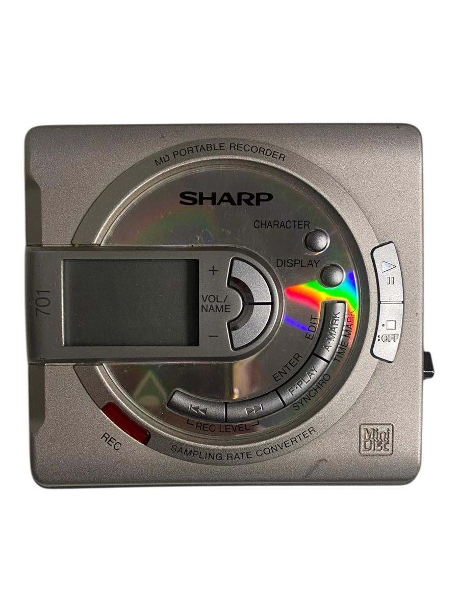 SHARP MD-MS722-S portable MD recorder Made in Japan Dolby MiniDisk MD-J