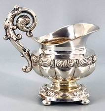 Biedermeier Milch Kännchen Wasser Wein Krug 12 Lot Silber Decanter Hamburg (16)