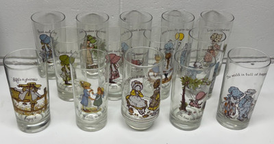 Holly Hobbie American Greetings Drinking Glasses ~ Vintage