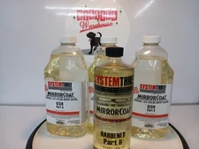 Lot Of 3 Resin And 1 Hardener System Three Mirror Coat