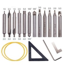 17PC Cutter Bohrer f&uuml;r 339C 368A Schlosserwerkzeug Hohe H&auml;rte Vertikale Schl&uuml;sse