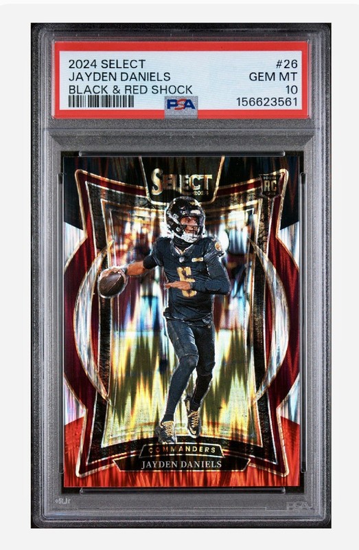 2024 Panini Select - Jayden Daniels #26 Black & Red Shock Prizm (RC) PSA 10!