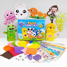 20 Animal Arts  Crafts Kit for Kids 4-6, All-Inclusive Toddler Craft Box wit...