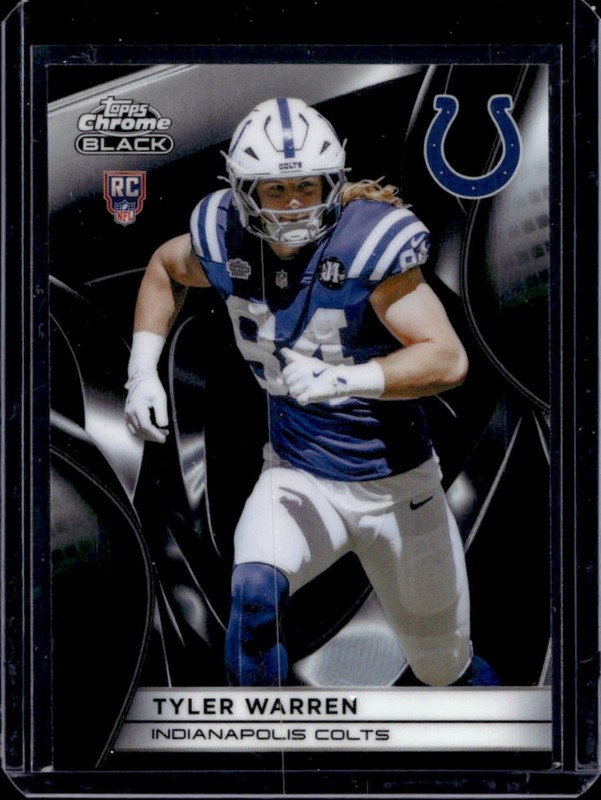 2025 Topps Chrome Black Tyler Warren RC Rookie #120 Colts