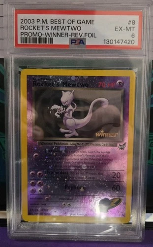 Pokémon 2003 Best of Rocket's Mewtwo Promo Winner Reverse Foil PSA 6 008/009
