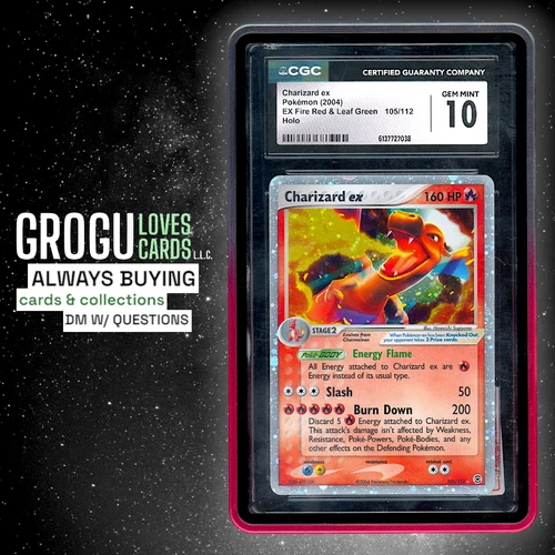 Pokemon - Charizard EX #105 - FRLG Fire Red Leaf Green - CGC 10 w SWIRL 🔥