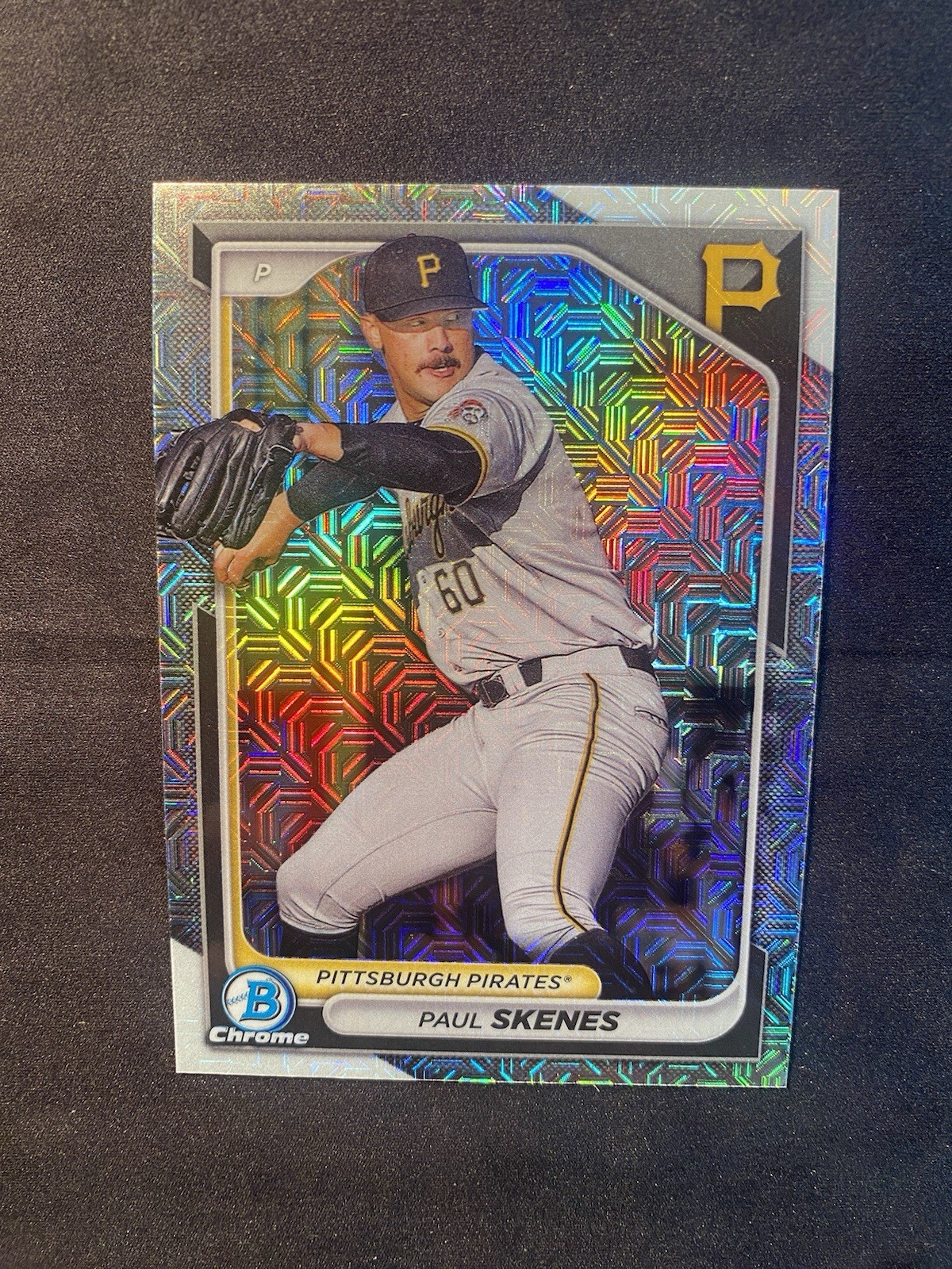 Topps 2024 Bowman Chrome Prospects Paul Skenes #BCP-125 Mojo Refractor Pirates